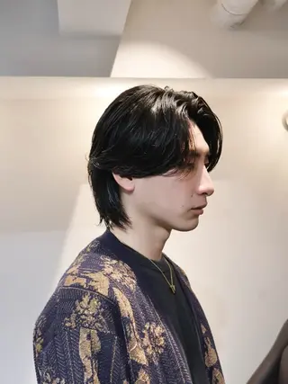 パーマ メンズ 心櫻/メンズパーマ/ ニュアンス/フェザーのヘアスタイル