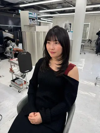 ミディアム エクステ×レイヤー 黎也のヘアスタイル