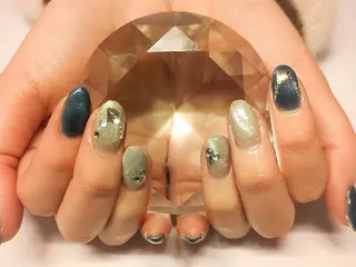 ミディアム AQUA nailのネイルデザイン