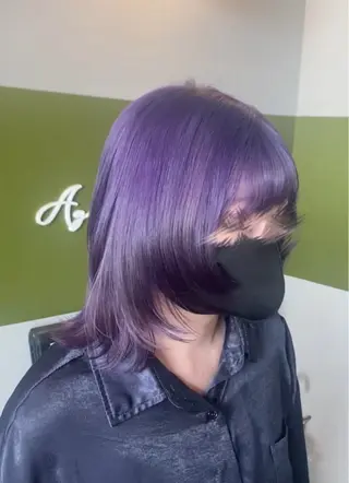 ミディアム カラー 一ノ谷 優妃のヘアスタイル