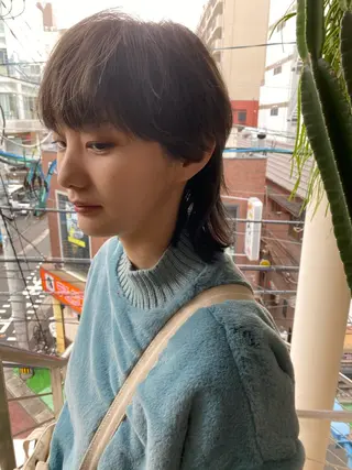 ショート カラー qiie/ワンカラー インナーカラーのヘアスタイル