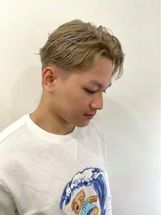 ショート カラー パーマ ヘアアレンジ メンズ 💎髪質改善特化💎 RUITOのヘアスタイル