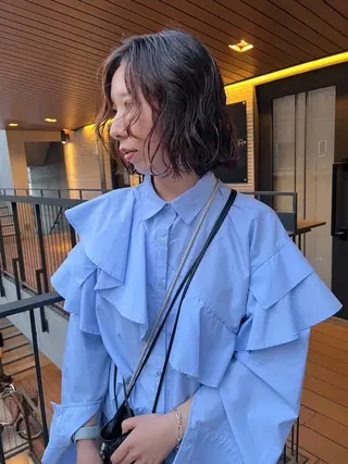 ショート パーマ 暖色/パーマ 🌼クニトウメイのヘアスタイル