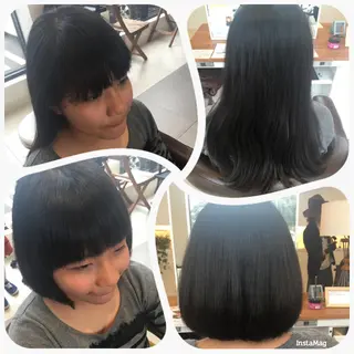 ショート ミディアム セミロング パーマ キッズ ひがし さゆりのヘアスタイル