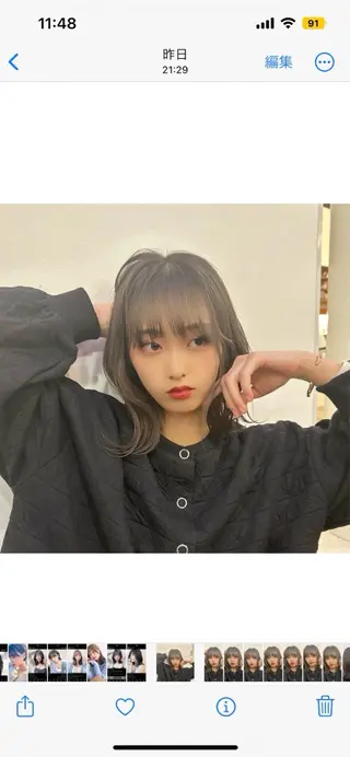 ミディアム 平田 一成のヘアスタイル