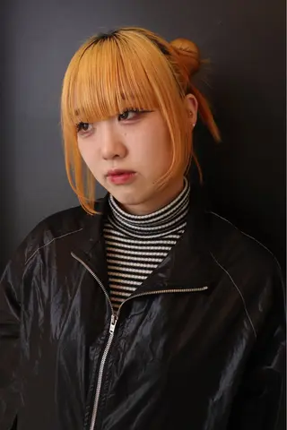 セミロング カラー ヘアアレンジ @kyoniyy KYONIのヘアスタイル