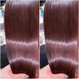 セミロング カラー 艶カラー🩵中久保 舞優🩵のヘアスタイル