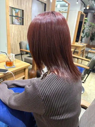 ミディアム カラー 【ブゾン高田馬場】 ☀️小岩太陽☀️のヘアスタイル