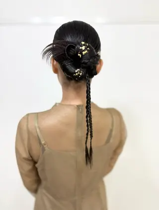 ロング ヘアアレンジ ヘアセットサロン /上坪愛美のヘアスタイル