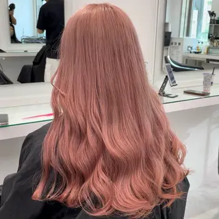 ロング カラー ヘアアレンジ ハイトーン艶カラー 🤍ゆうひのヘアスタイル