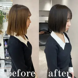 ミディアム カラー 美髪❣️縮毛矯正/ 髪質改善✨/山本のヘアスタイル
