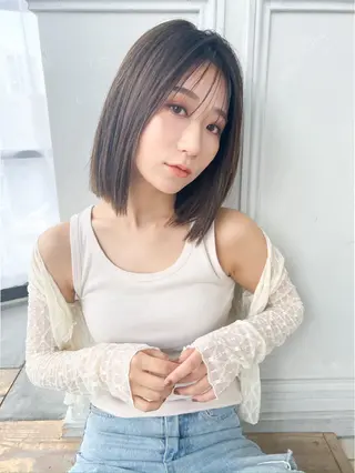 ミディアム 宇川 湧也のヘアスタイル