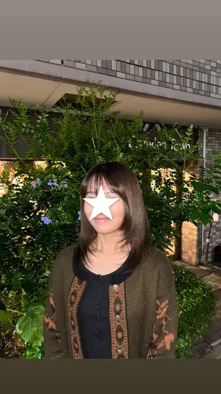 セミロング 角田リサ /代々木上原のヘアスタイル