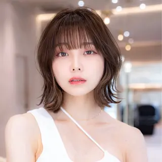 ミディアム カラー 新宿/韓国ボブ/ レイヤーボブしょうごのヘアスタイル