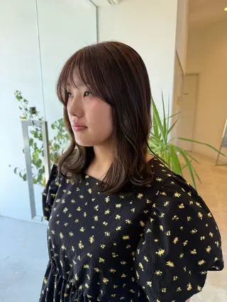 ミディアム カラー ヘアアレンジ 木村 架音のヘアスタイル