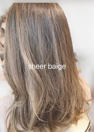 セミロング カラー ヘアアレンジ GO TODAY SHAiRE SALON 梅田店所属・ベージュカラー/ボブ チャネリングカットのヘアスタイル