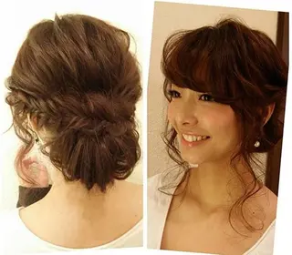 ミディアム ヘアアレンジ _WHITE高槻所属・_WHITE高槻店 yusukeのヘアスタイル