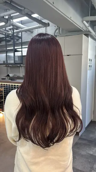 カラー レイヤー✂︎ぷつボブ 艶カラー🤍noaのヘアスタイル