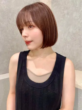 ミディアム ショート/ボブ/ 白髪ぼかし/しんやのヘアスタイル