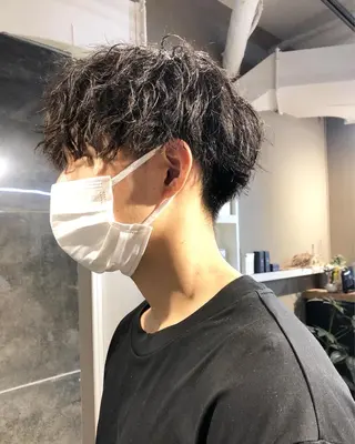 パーマ ヘアアレンジ メンズ ainico+所属・メンズ特化✂️栗原 侑也のヘアスタイル