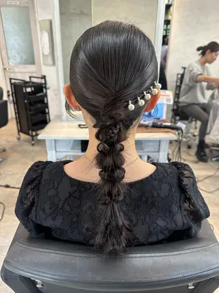 ロング ヘアアレンジ 女性に人気♪ はやしほのかのヘアスタイル