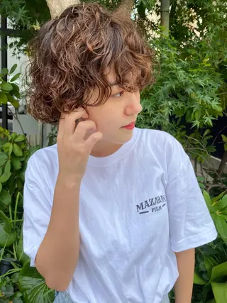 ショート パーマ VLOW nex the salon所属・韓国風/髪質改善/ ナガヤアキラのヘアスタイル