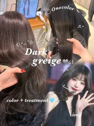 ロング カラー 韓国ヘア/グレージュ カラー🩷リノアのヘアスタイル