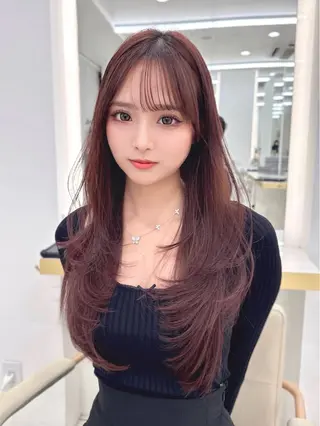 ロング MAEUL NAGOYA所属・前髪顔周り/レイヤー 韓国/桔川恒のヘアスタイル