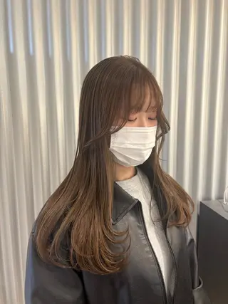 セミロング カラー パーマ ヘアアレンジ 押切 響　のヘアスタイル