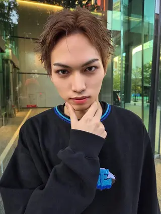 メンズ カラー メンズ ヘアメイク  ハイトーン キャロのヘアスタイル