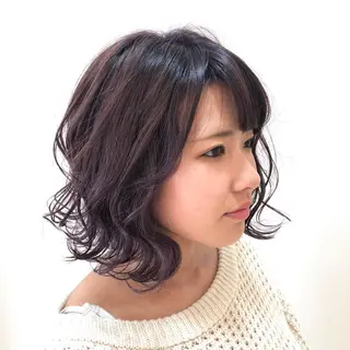 ミディアム カラー 🌈ぷる艶カラー🌈 髪質改善👑柳沼尚貴のヘアスタイル