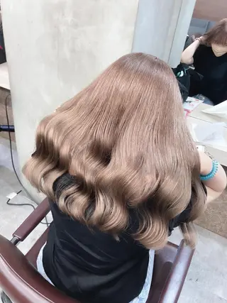 セミロング カラー 🍎ハッシュカット× 髪質改善🍎カイトのヘアスタイル