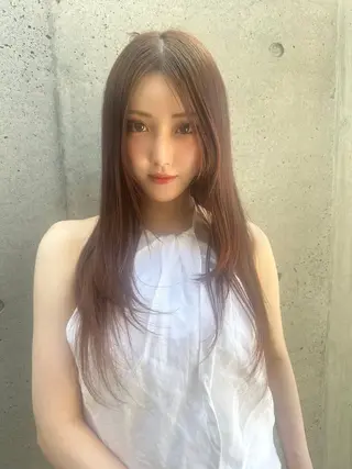 ロング カラー 透けるbrown カラー🎗♡yukaのヘアスタイル