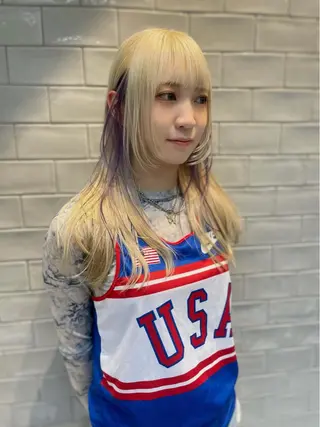 ミディアム カラー SALOWIN所属・ブリーチ✨ ボブ🪢レイヤーのヘアスタイル