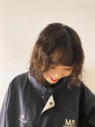 ミディアム パーマ レイヤー/パーマ /ウルフ/nabeのヘアスタイル