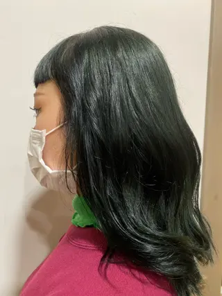 ロング カラー ヘアアレンジ TJ天気予報5mm 森　瑞希のヘアスタイル