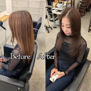 ロング カラー R hair🧡 伊藤美和🤎のヘアスタイル