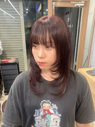 セミロング カラー 🐾Libero🐾 柏　KONOMIのヘアスタイル