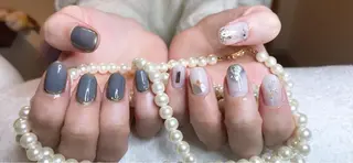 ミディアム ネイル 長さ出し専門 nynaのネイルデザイン