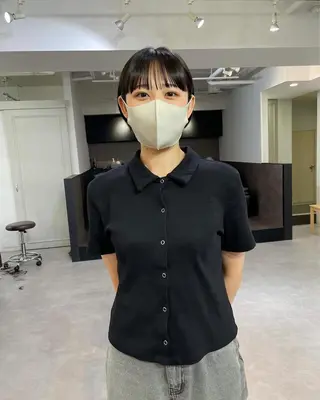 ショート カラー レイヤーパーマ＊ 顔まわり似合わせのヘアスタイル