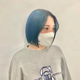 ショート カラー ヘアアレンジ ウルフレイヤー エクステ/kokiのヘアスタイル