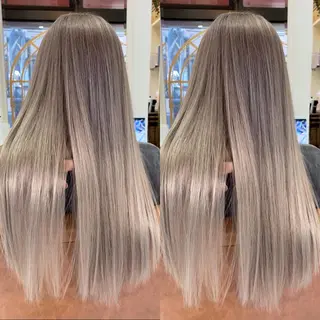 ロング カラー yosuke 梅田/バレイヤージュのヘアスタイル