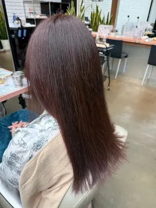 セミロング カラー たかしな けいなのヘアスタイル