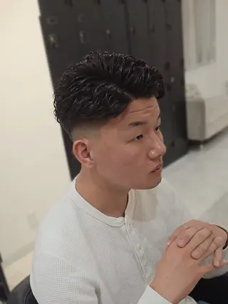 メンズ パーマ ショート Lapis 名古屋駅前店所属・LEN名古屋/パーマ 海外ヘア/メンズ特化のヘアスタイル