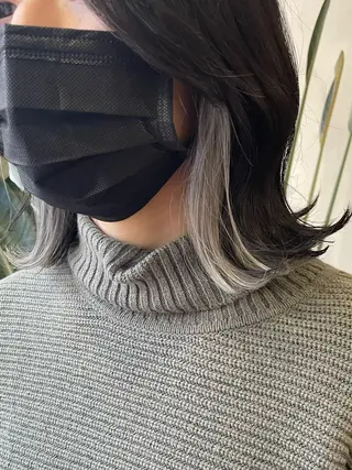 ミディアム カラー 【店長】インナー指名 No.1戸塚優思のヘアスタイル