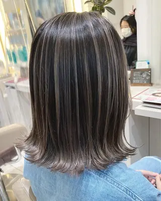 ミディアム カラー 大宮/バレイヤージュ 髪質改善/澤田隆誠のヘアスタイル