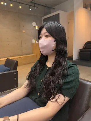 ロング デジタルパーマ/ ウェーブパーマ/神野のヘアスタイル