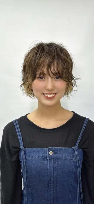 ショート パーマ ウルフレイヤー エクステ/kokiのヘアスタイル