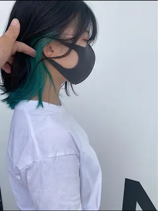 ミディアム カラー ブリーチカラー/ 岩破瑞希のヘアスタイル