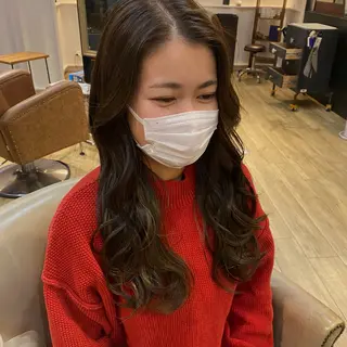 ロング ツヤ感/透明感カラー /蟹江/harunaのヘアスタイル